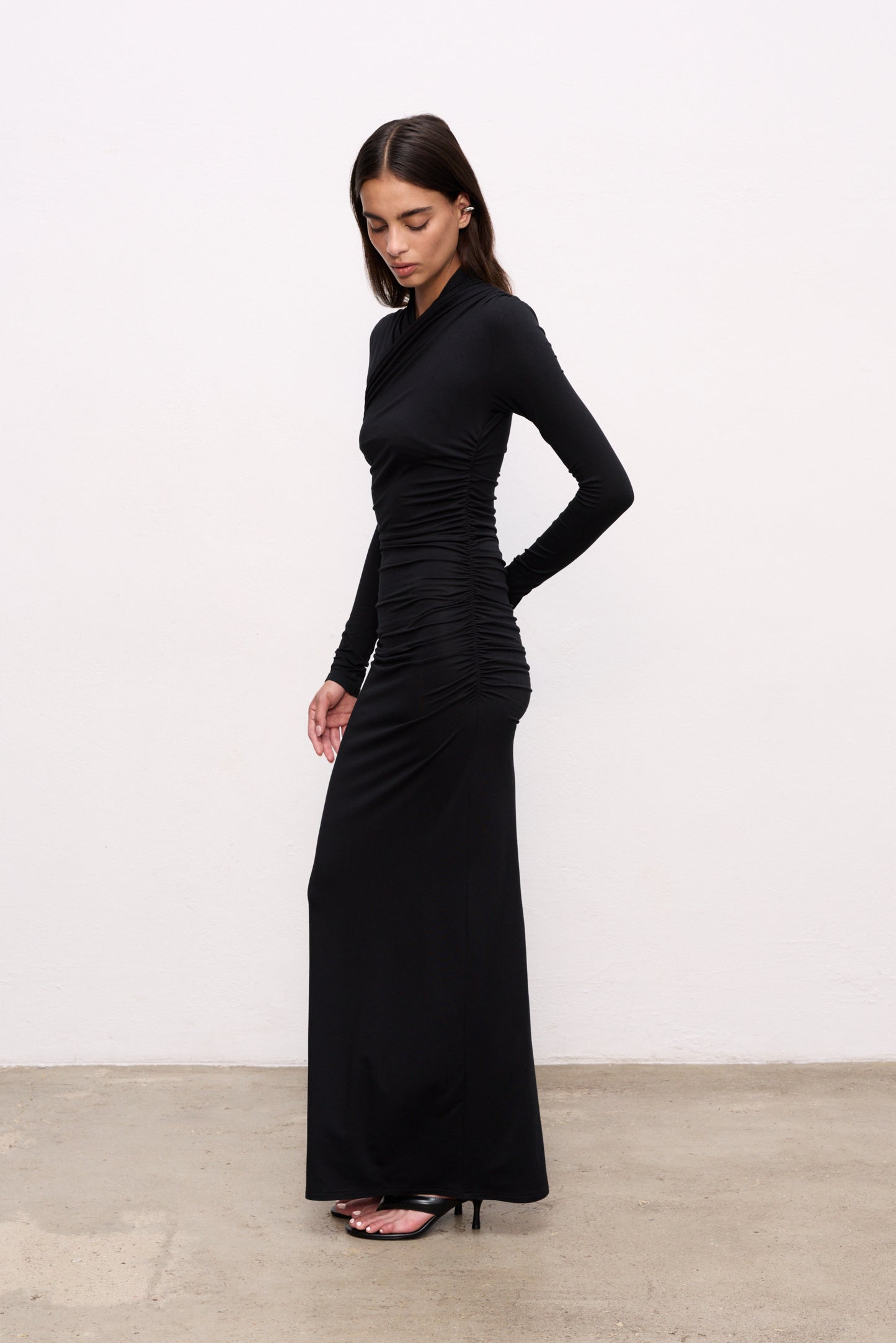 DRAPED MAXI DRESS
