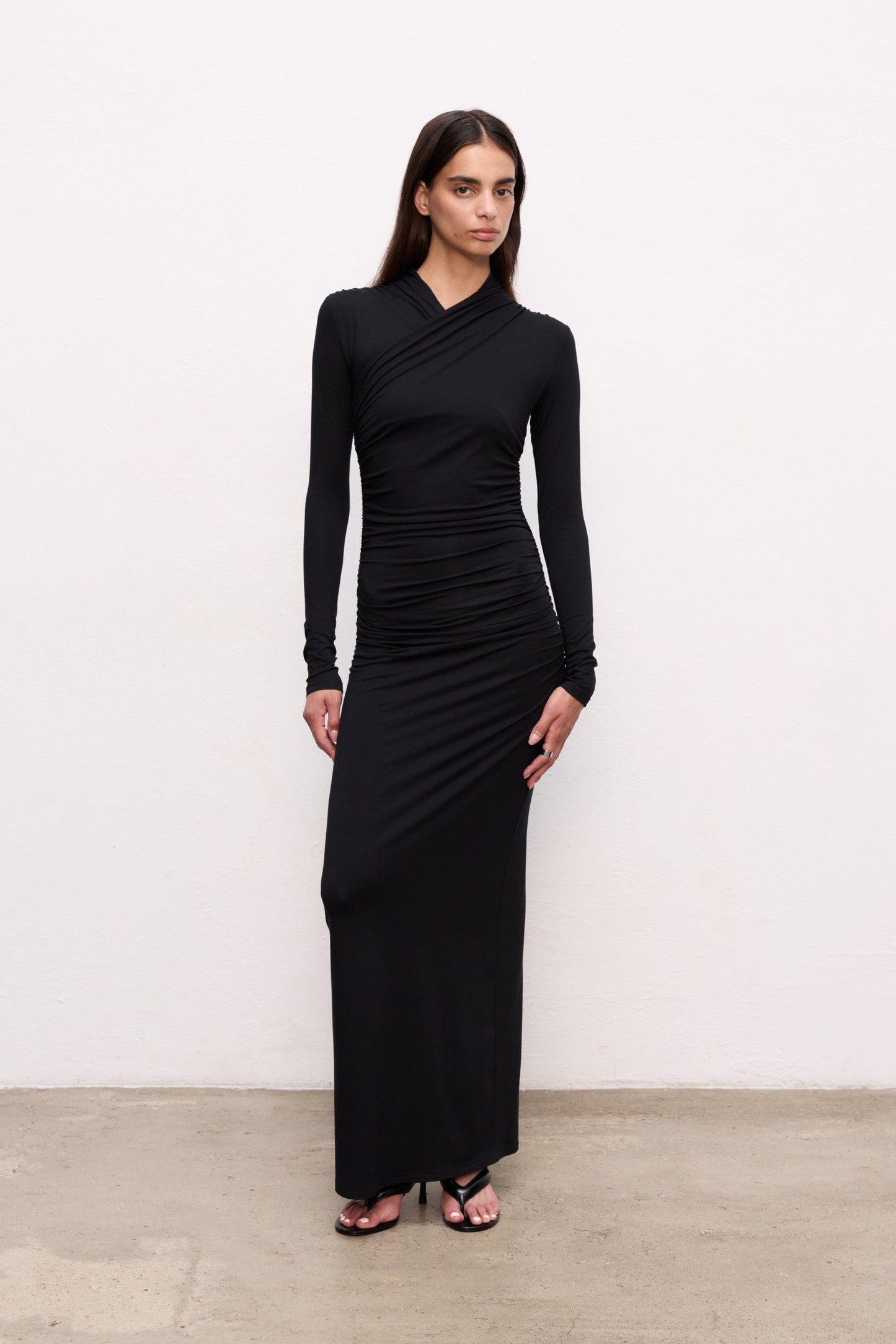 DRAPED MAXI DRESS
